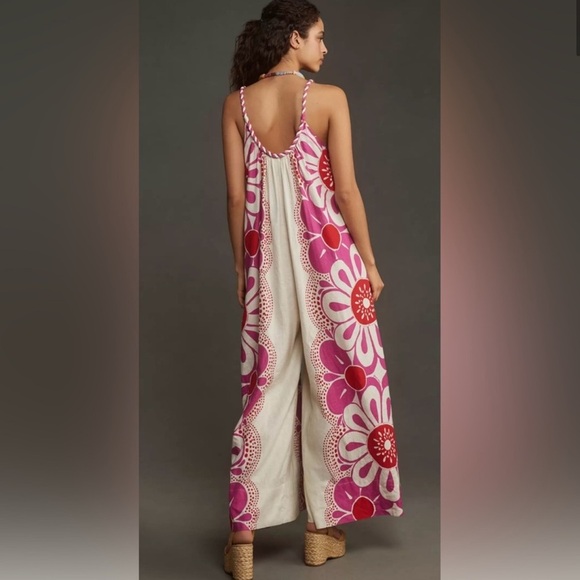 FARM RIO boho-chic floral maxi jumpsuit with pockets - Picture 2 of 6
